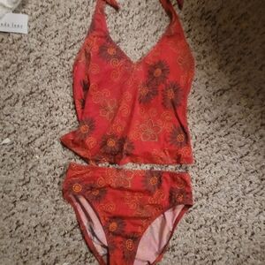 Mixit Pink and Red Floral Swimsuit